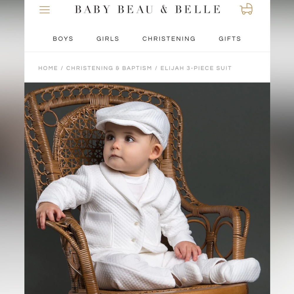 COPY - Baby Beau & Belle 3 piece Elijah set.